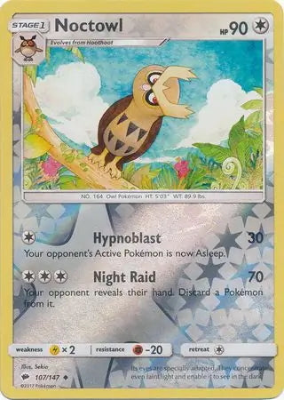 Burning Shadows Noctowl #107/147 reverse holo