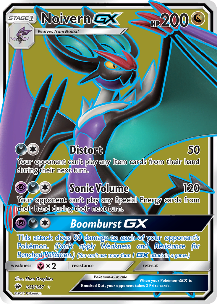 Burning Shadows Noivern GX #141/147