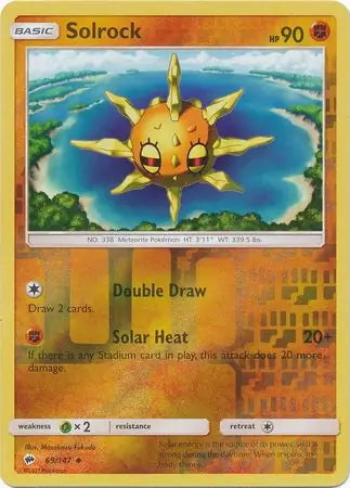 Burning Shadows Solrock #69/147 reverse holo