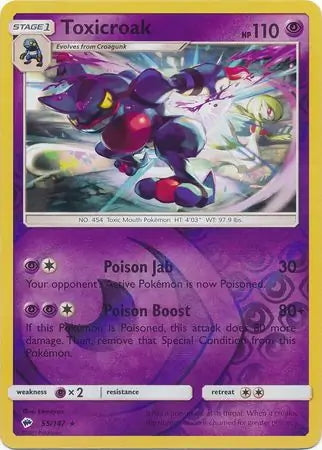 Burning Shadows Toxicroak #55/147 reverse holo