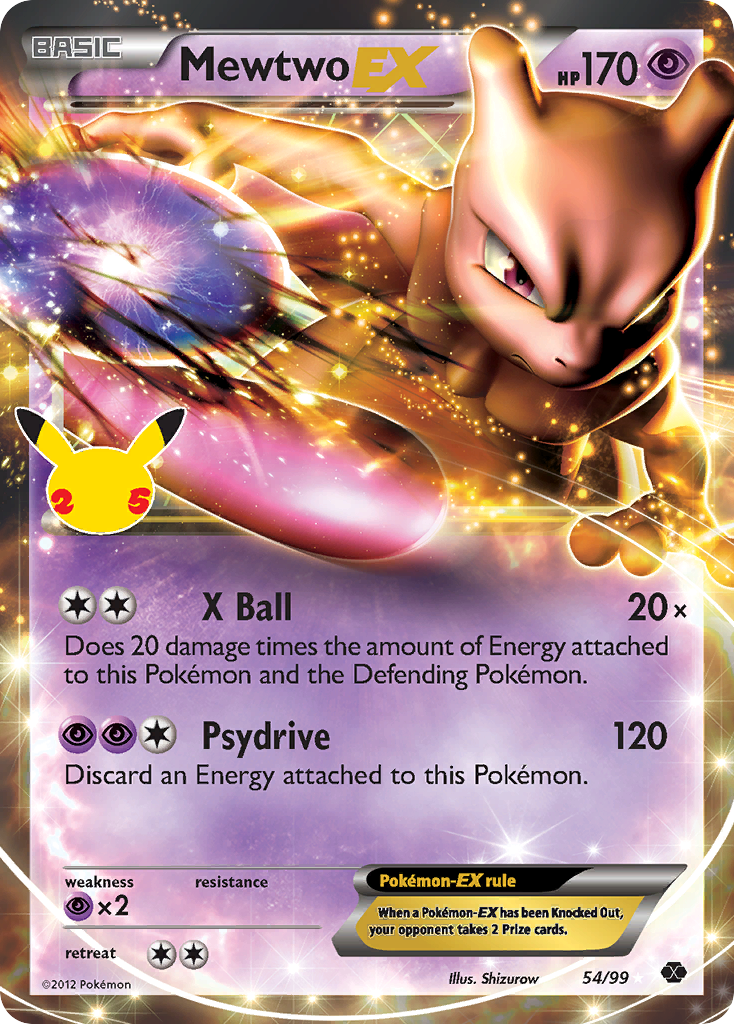 Celebrations Promo Mewtwo EX #54 / 99 –