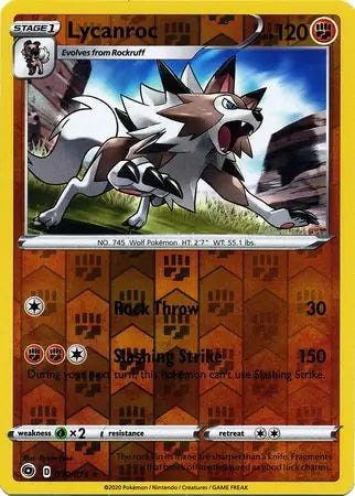 Champion’s Path Lycanroc #30/73 reverse holo