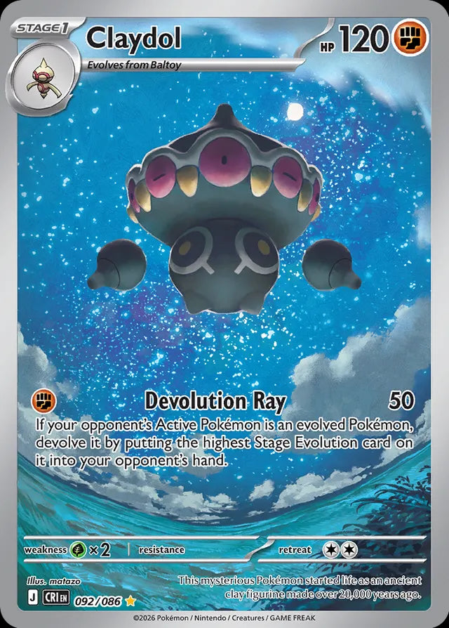 Chaos Rising Claydol #092/86