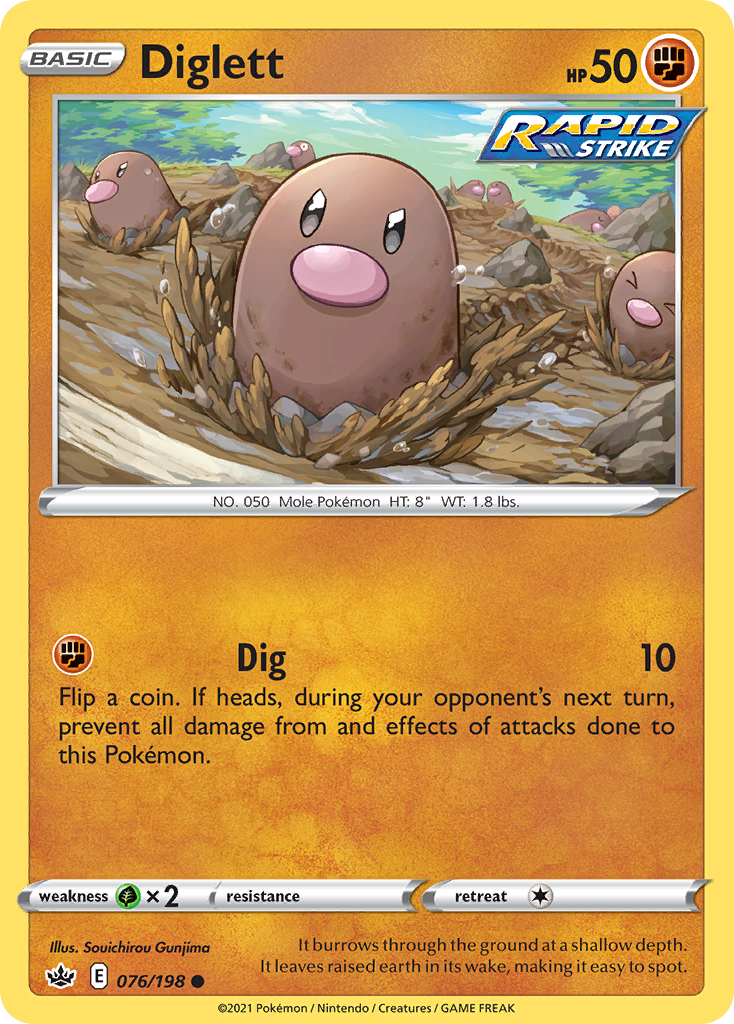 Chilling Reign Diglett #76/198