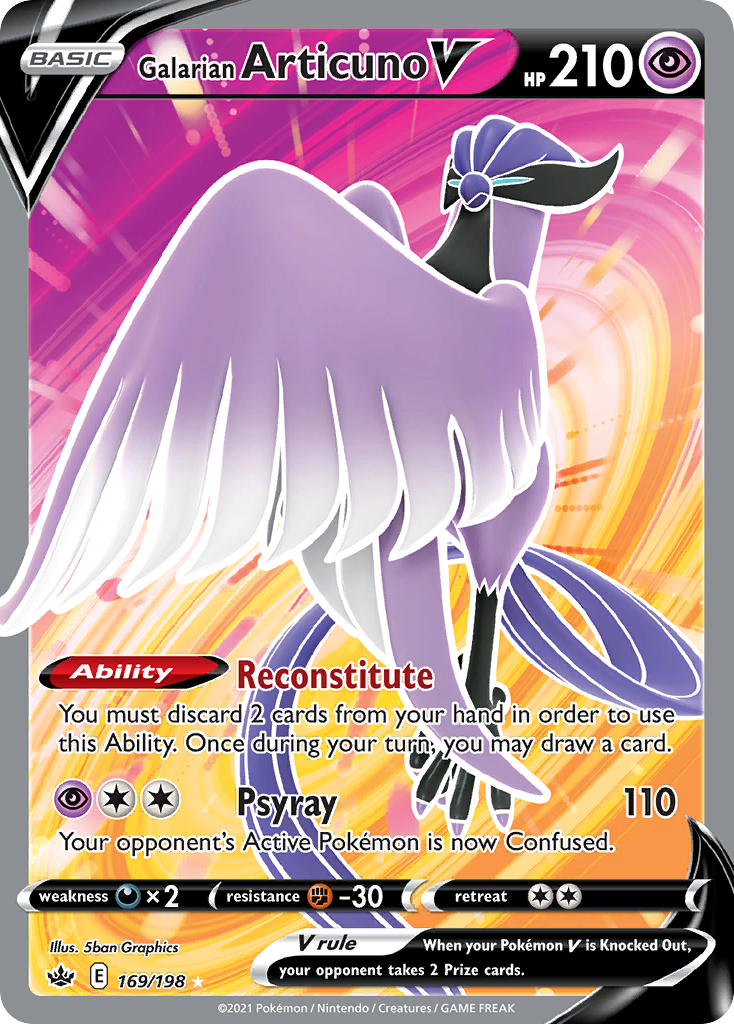 Chilling Reign Galarian Articuno V #169/198
