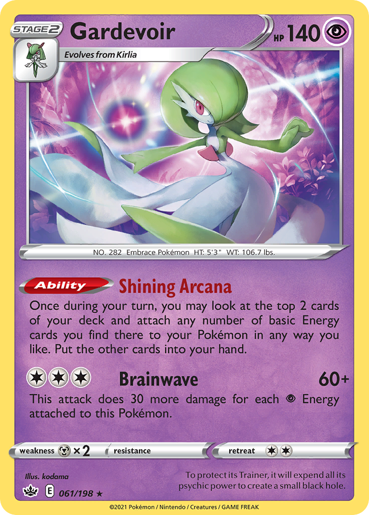 Chilling Reign Holo Gardevoir #61/198