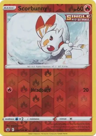 Chilling Reign Scorbunny #26/198 reverse holo