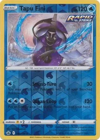 Chilling Reign Holo Tapu Fini #40/198