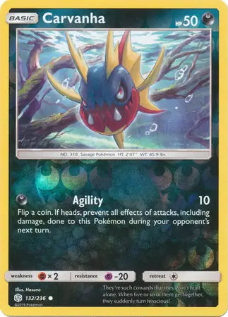 Cosmic Eclipse Carvanha #132/236 reverse holo
