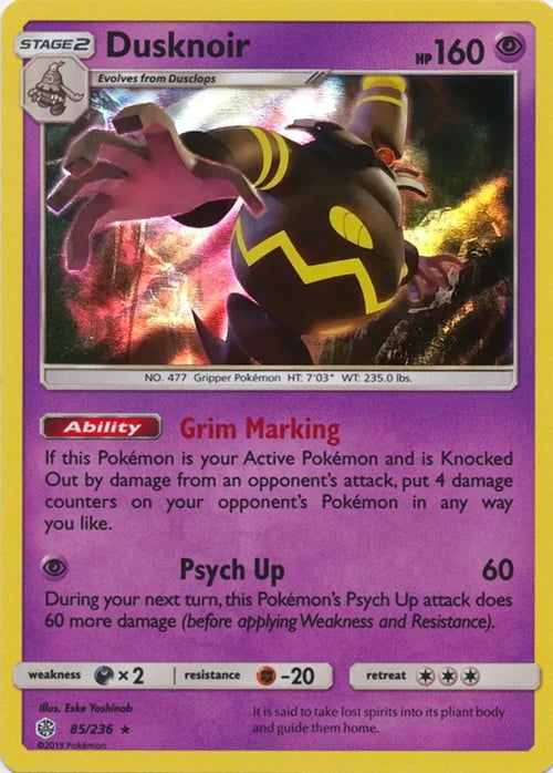 Cosmic Eclipse Holo Dusknoir #85/236