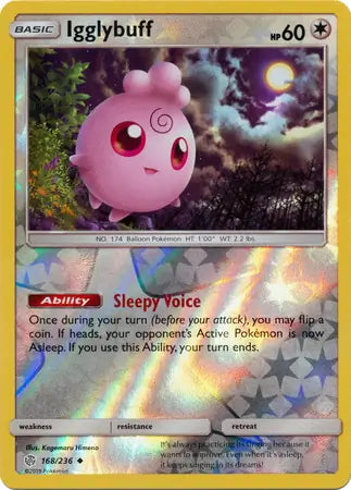 Cosmic Eclipse Igglybuff #168/236 reverse holo
