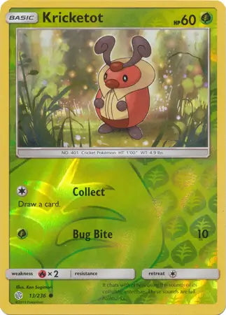 Cosmic Eclipse Kricketot #13/236 reverse holo