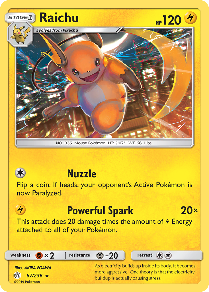 Cosmic Eclipse Raichu #67/236