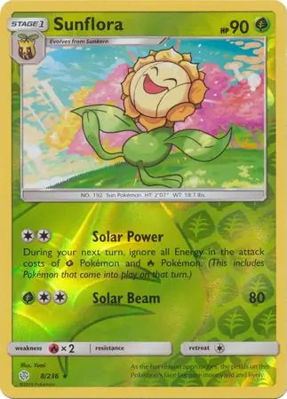 Cosmic Eclipse Sunflora #8/236 reverse holo