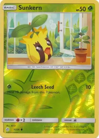 Cosmic Eclipse Sunkern #7/236 reverse holo