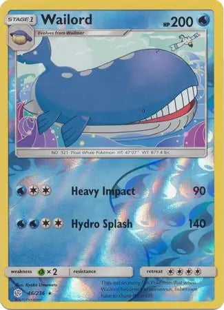 Cosmic Eclipse Wailord #46/236 reverse holo