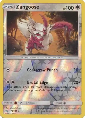 Cosmic Eclipse Zangoose #173/236 reverse holo