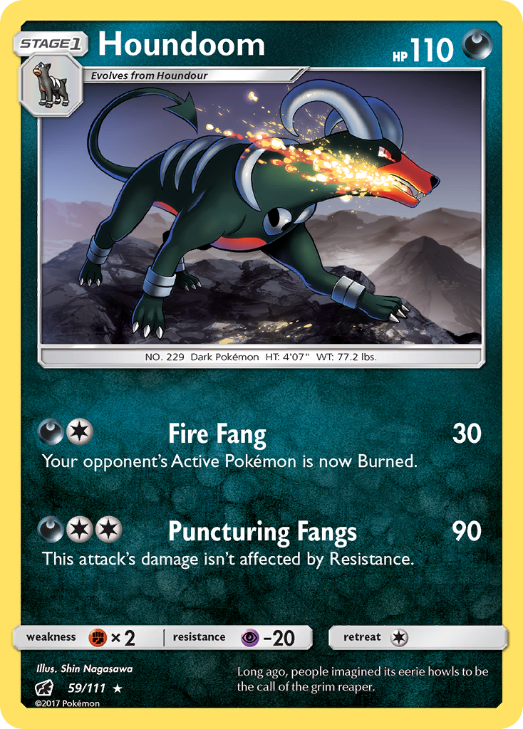 crimson pokemon cards Invasion Houndoom #59/111 – Size:1/2 Sheet (Serves 40-50) Pokemon TCG Illustration Collection Kaalia of the Vast