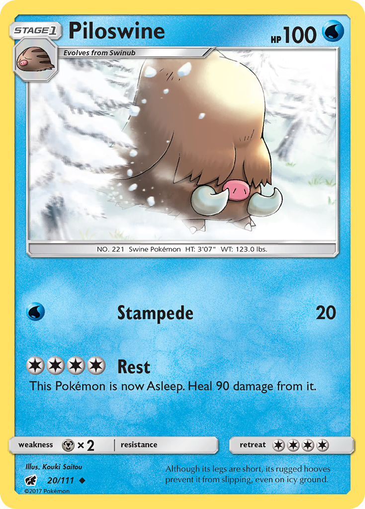 Crimson Invasion Piloswine #20/111