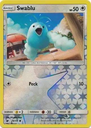 Crimson Invasion Swablu #79/111 reverse holo