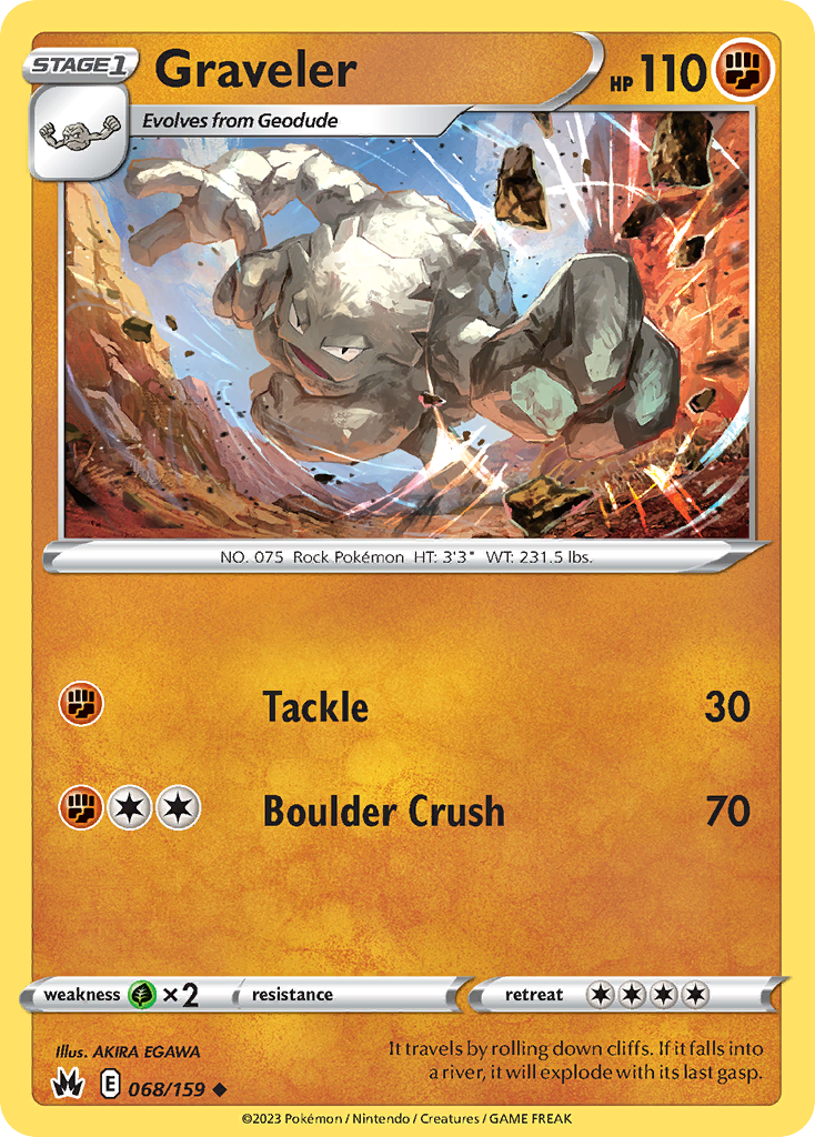 pokemon cards nl Crown Zenith Graveler #68/159 – Kaartenverzamelen.nl