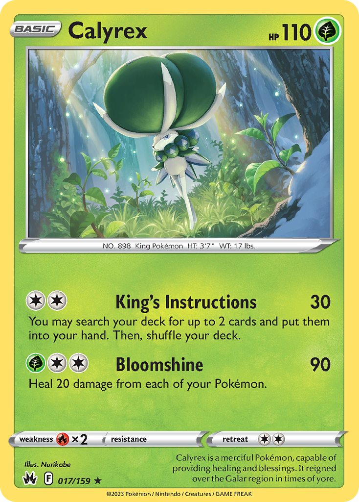 Crown Zenith Holo Calyrex #17/159