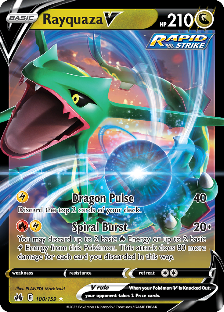 Crown Zenith Rayquaza V #100/159