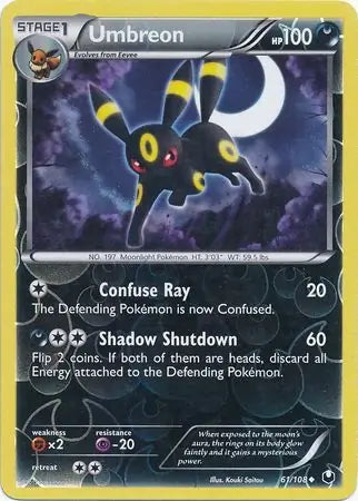 Dark Explorers Umbreon #61/108 reverse holo