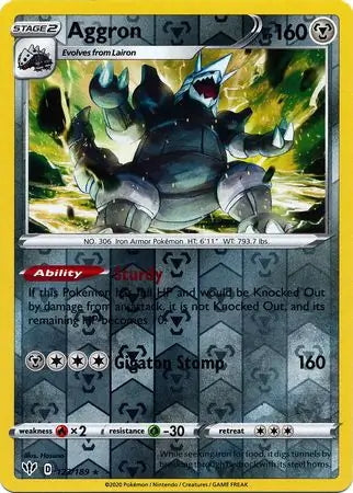 Darkness Ablaze Aggron #123/189 reverse holo
