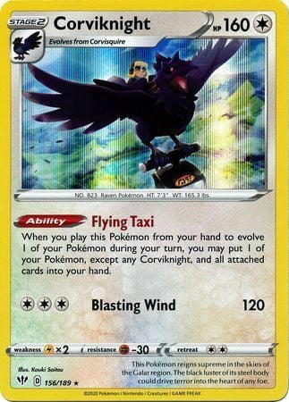 Darkness Ablaze Holo Corviknight #156/189