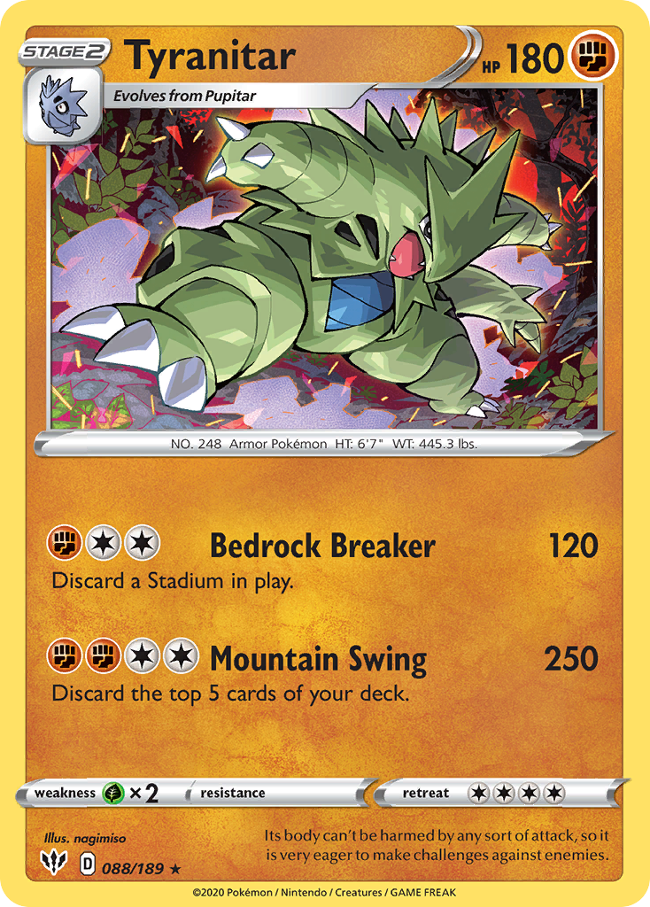 Darkness Ablaze Holo Tyranitar #88/189