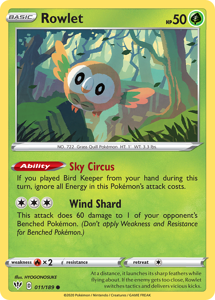 Darkness Ablaze Rowlet #11/189