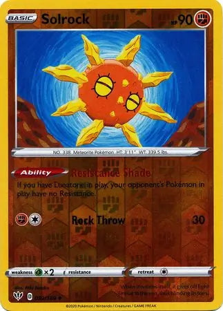 Darkness Ablaze Solrock #92/189 reverse holo