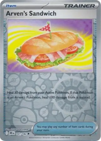 Destined Rivals Arven's Sandwich #161/182 reverse holo