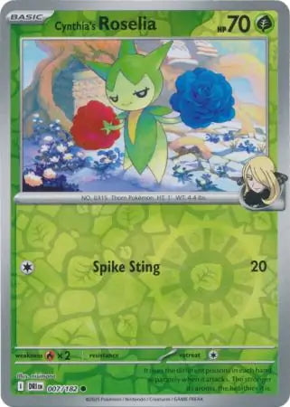 Destined Rivals Cynthia's Roselia #7/182 reverse holo –