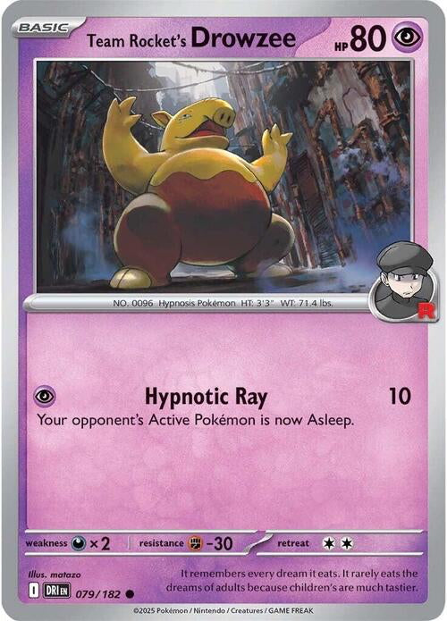 Destined Rivals Team Rocket's Drowzee #79/182 –