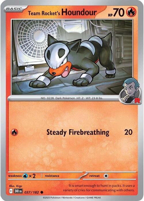 Destined Rivals Team Rocket's Houndour #37/182