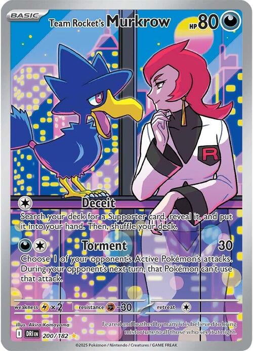 Destined Rivals Team Rocket's Murkrow #200/182