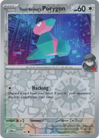 Destined Rivals Team Rocket's Porygon #153/182 reverse holo