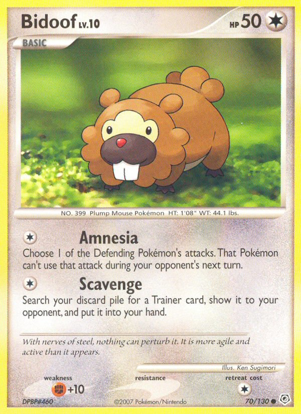 Diamond & Pearl Bidoof #70/130