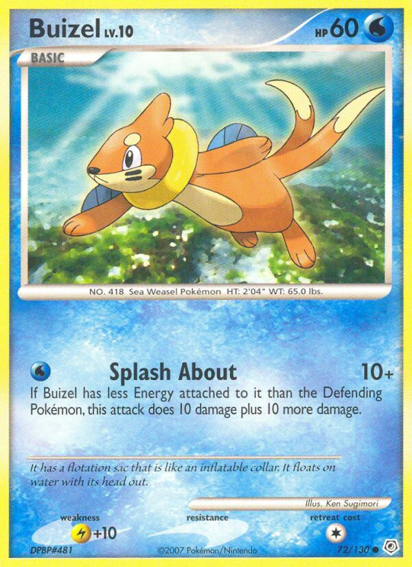 Diamond & Pearl Buizel #72/130