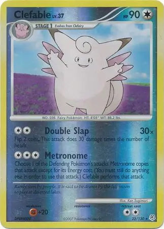 Diamond & Pearl Clefable #22/130 reverse holo