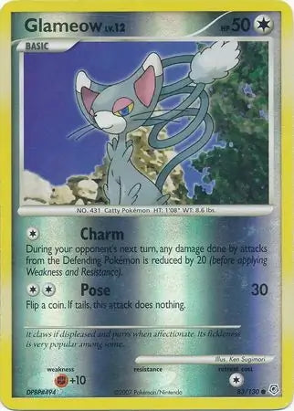 Diamond & Pearl Glameow #83/130 reverse holo