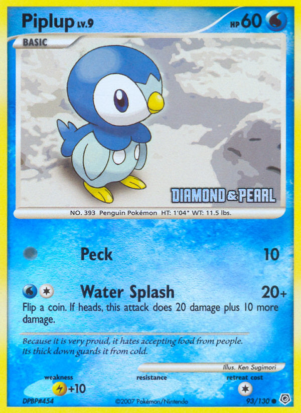 Diamond & Pearl Piplup #93 Promo