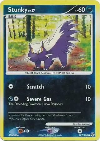 Diamond & Pearl Stunky #102/130 reverse holo