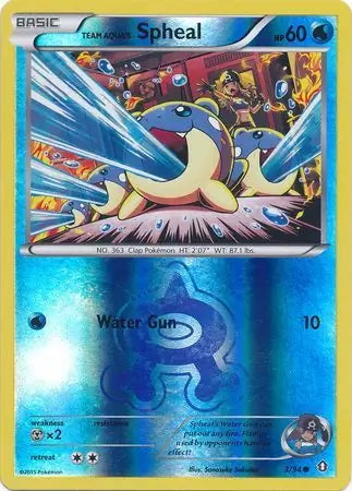 Double Crisis Team Aqua's Spheal #3/34 reverse holo