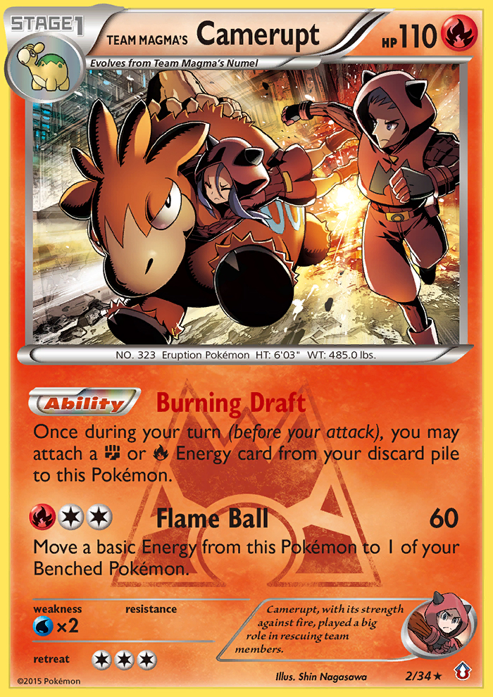 Double Crisis Team Magma's Holo Camerupt #2/34