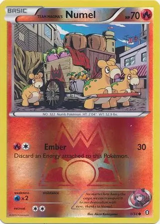 Double Crisis Team Magma's Numel #1/34 reverse holo