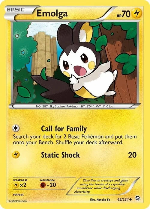 Dragons Exalted Emolga #45/124