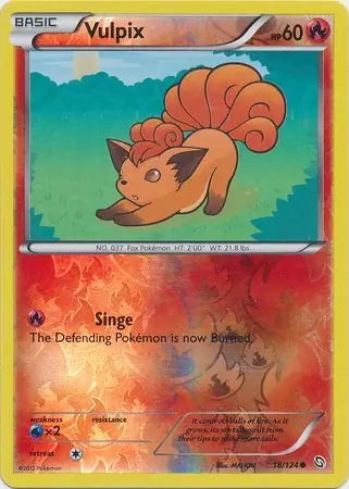 Dragons Exalted Vulpix #18/124 reverse holo